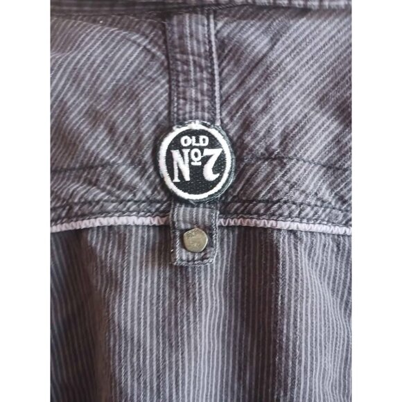 BKE Mens Athletic Fit Black Striped Button-Down Shirt With Harley-Davidson. L - Picture 7 of 7